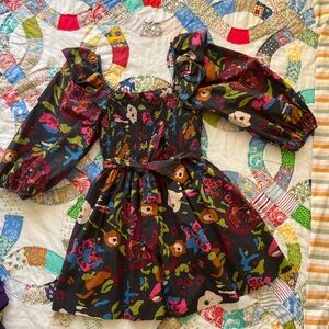 Cleobella Multicolor Floral Dress with Puff Sleeves